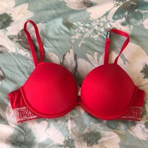 PINK super push up Red bra